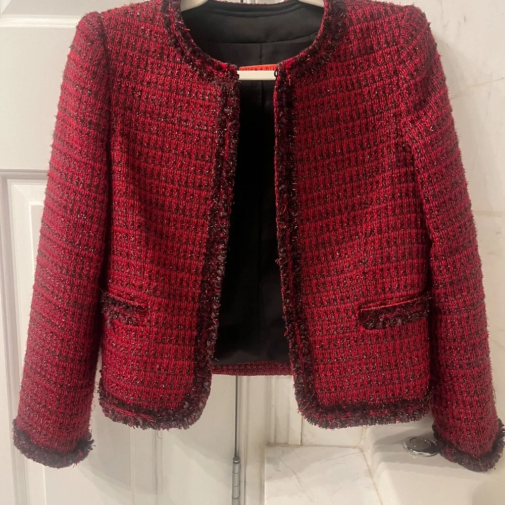 Maje tweed jacket and skirt - Picture 2 of 6